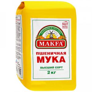 Мука "МАКФА" в/с ГОСТ 2 кг.*6