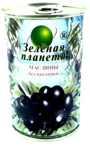 Маслины черные б/к "Зелёная Планета" 280 г.*12