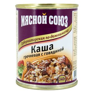 Каша гречневая с говядиной "Мясной союз" ТУ 340 г.*20