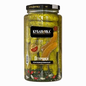 Огурцы консервированные "Кубаночка"  ГОСТ  1,5л.*6