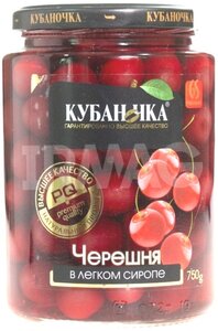 Компот Черешня КРАСНАЯ "Кубаночка" ст/б 0,75л * 8