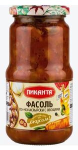 ПИКАНТА Фасоль по монастырски с овощами  470г*6