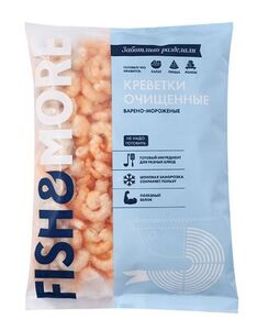 Креветка Ваннамей в/м очищенные 200-300шт FISH&MORE (0,93*10)*9,3 кг