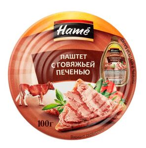 Паштет "Hame" Из говяжей печени  ТУ 100 г. *16