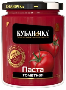 Томатная паста "Кубаночка" ГОСТ 500г. *12