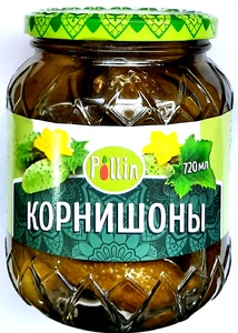 Корнишоны "Pollin" (лимон) ст/б 680г.*12