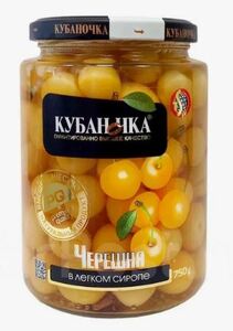 Компот Черешня Желтая  "Кубаночка" ст/б 0,52л * 12