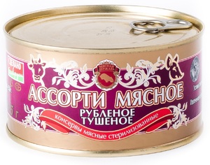 Ассорти мясное рубленое тушеное "Столбцовский МКК" (Беларусь) ТУ 325г.*24