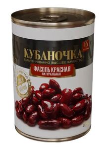 Фасоль красная натуральная "Кубаночка" ж/б ключ  400г.*12