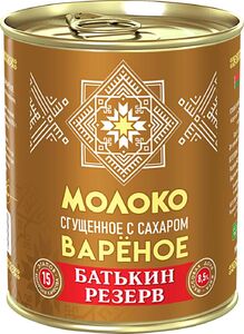 Молоко сгущенное ВАРЕНОЕ "Батькин резерв" 8,5% ж/б ключ ГОСТ 380г.*15