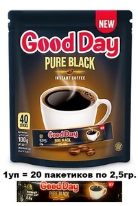 Кофе "Good Day" Pure Black  2,5г.*20шт.*20бл